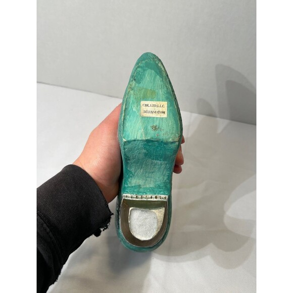 1998 CBK, LTD LLC Exclusive 5 1/2 “ Turquoise & Orange Resin Heel / Pump Shoe - Picture 7 of 7
